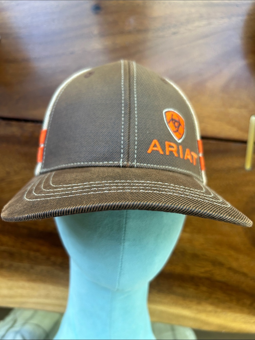 Ariat Brown Cap with Orange Logo Accents !!!